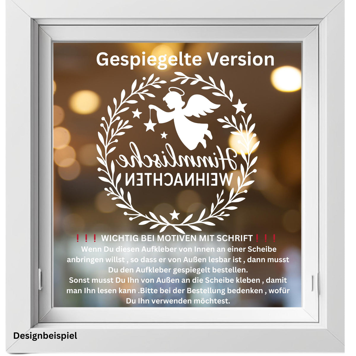 Weihnachtsfensterbild himmlische Weihnachten Engel Aufkleber | Weihnachtsdeko ,Deko Advent und Weihnachtskranz , Fensteraufkleber Sticker