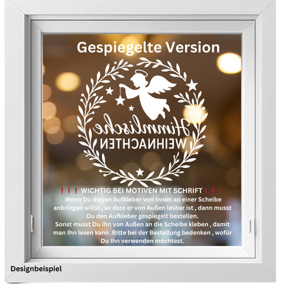 Weihnachtsfensterbild himmlische Weihnachten Engel Aufkleber | Weihnachtsdeko ,Deko Advent und Weihnachtskranz , Fensteraufkleber Sticker