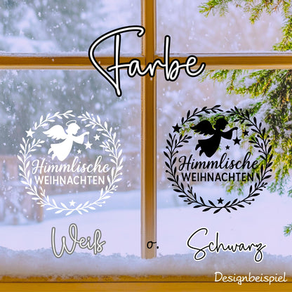 Weihnachtsfensterbild himmlische Weihnachten Engel Aufkleber | Weihnachtsdeko ,Deko Advent und Weihnachtskranz , Fensteraufkleber Sticker