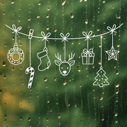 Fensterbild Weihnachtsgirlande, Weihnachtliche Fensterdekoration, Advent Dekoration , Girlande, Schaufenster , XXL Deko, 2 Farben 2 Größen