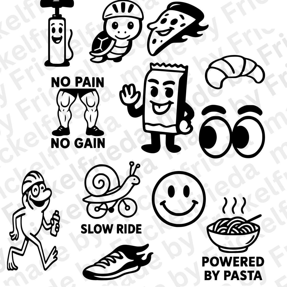 Bike Sticker Fahrrad Aufkleber Radler Vinyl Set für Mountainbike Rennrad Kinderfahrrad Laufrad Roller E-Bike lustige Idee Radfahrer Geschenk