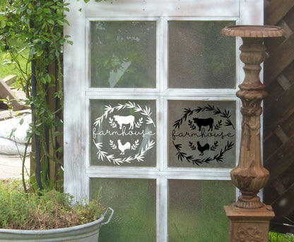 Farmhouse Sticker Aufkleber Gartendeko Fensterbild Landhausdeko Vinyl