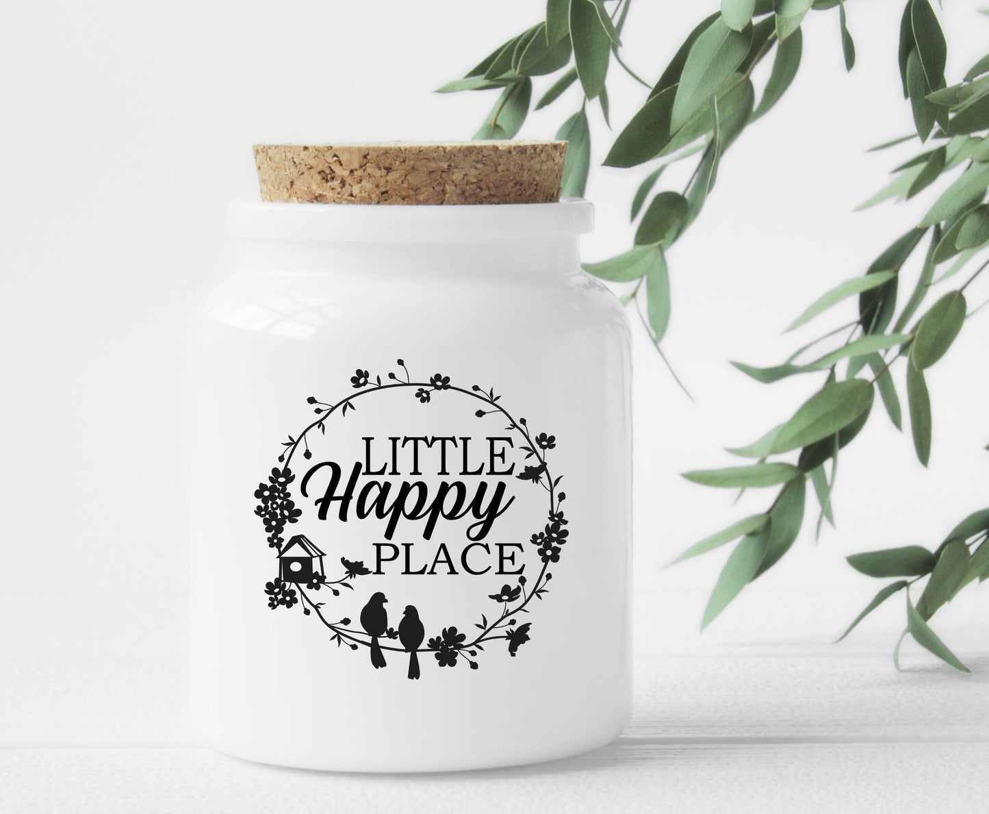 Aufkleber Fensteraufkleber Little Happy Place Vinyl Fensterbild