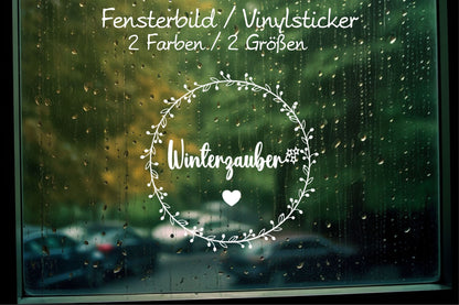 Aufkleber Fensteraufkleber Sticker Winterzauber Deko Fensterbild Fenstersticker