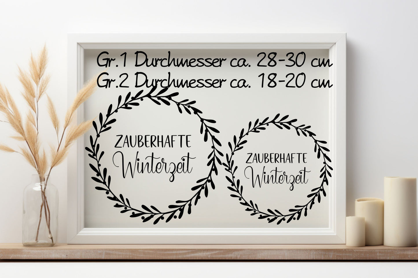 Fensteraufkleber Sticker Zauberhafte Winterzeit Deko Fensterbild Vinyl