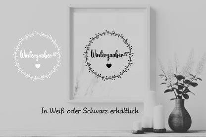 Aufkleber Fensteraufkleber Sticker Winterzauber Deko Fensterbild Fenstersticker