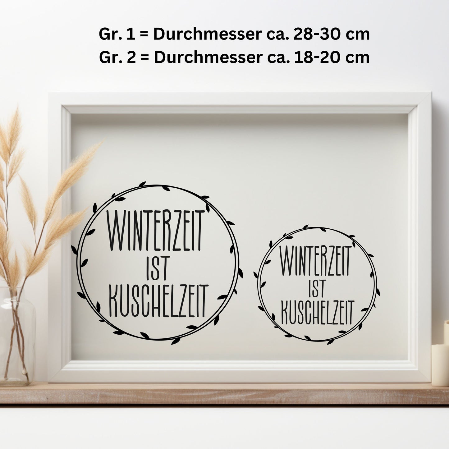 Aufkleber Fensteraufkleber Winterzeit ist Kuschelzeit Sticker Winter Vinyl Fensterbild