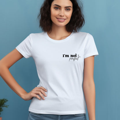 2er Set Bügelbild Statement Aufbügler I am not perfect und I am limited Edition Applikation Aufbügelbild  Kleidung positives Shirt Design