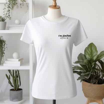 2er Set Bügelbild Statement Aufbügler I am not perfect und I am limited Edition Applikation Aufbügelbild  Kleidung positives Shirt Design