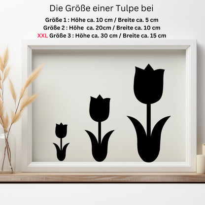 8 Tulpen wiederverwendbares Fensterbild statisch haftend Blumen Frühlingsdeko Fensterfolie Deko Frühlingsblumen