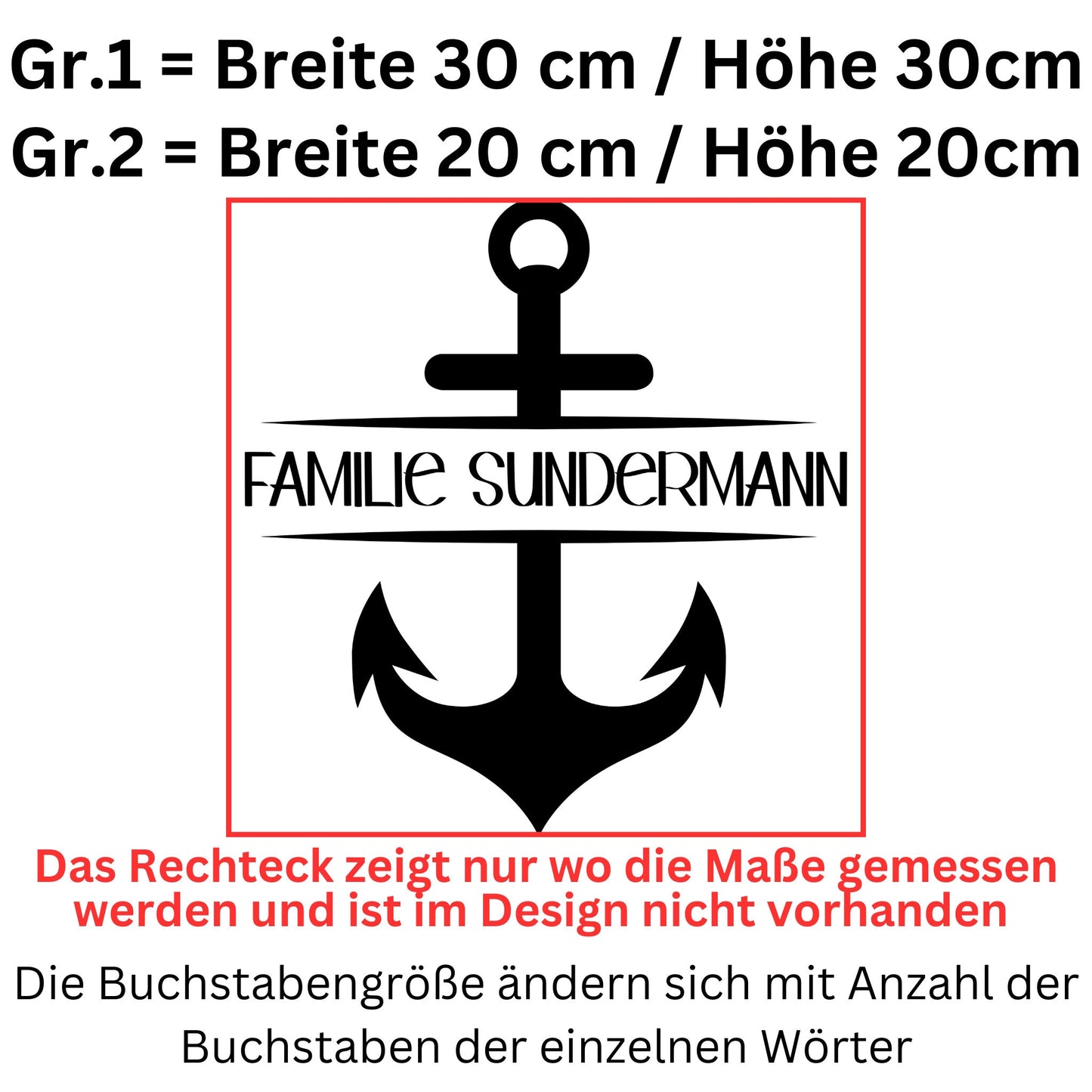 Personalisierter Briefkastenaufkleber maritimer Aufkleber für Postkasten , Mülltonnen , Fenster Haustüren, Familien Sticker Namen und Anker